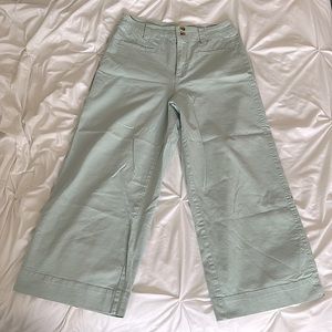 A New Day Mint High-Rise Cropped Wide Leg Pants Size 8
